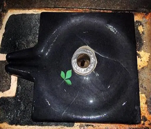Sacred Atma Linga stone at Gokarna